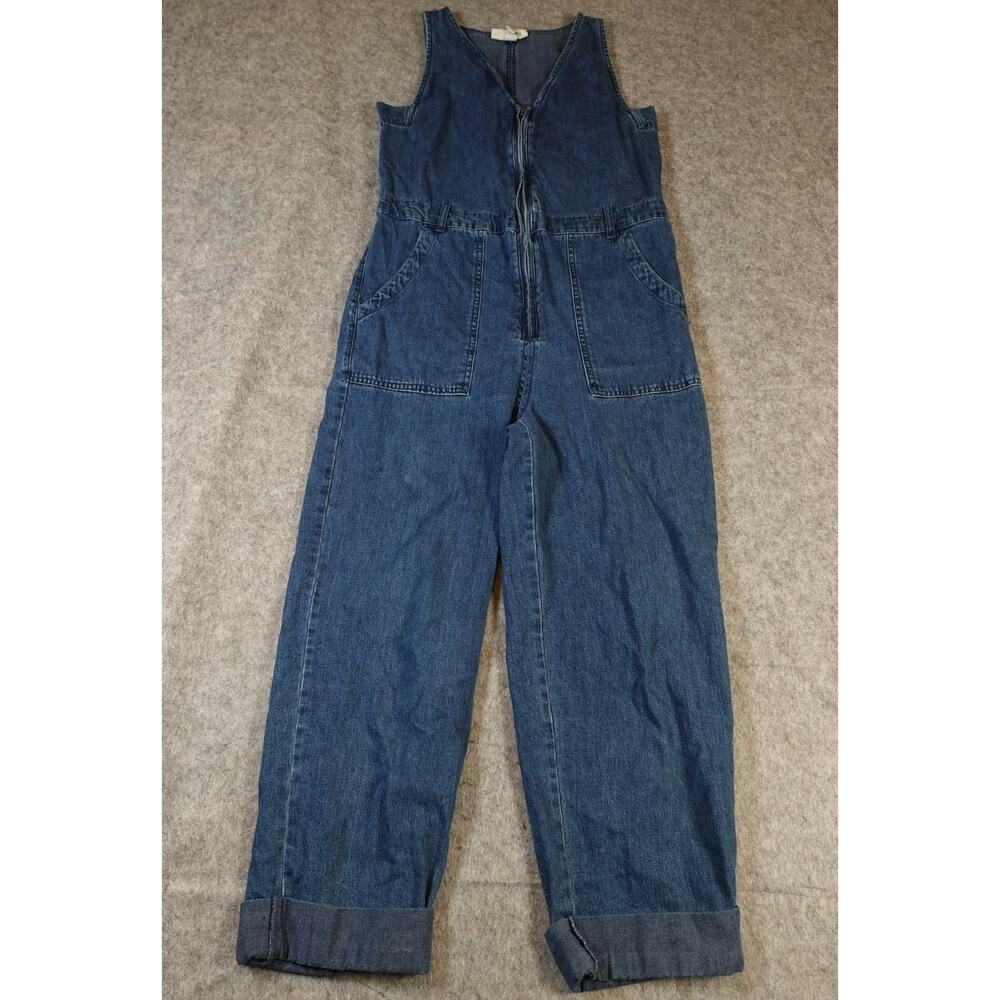 Rachel Comey Target Jumpsuit Womens 2‎ Denim Sleeveless V-Neck Blue Utility